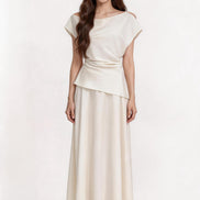 Jessamine Draped Satin Top