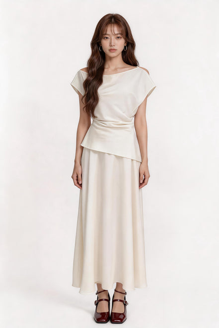 Jessamine Draped Satin Top