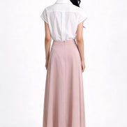 Amorette Fluid Satin Maxi Skirt