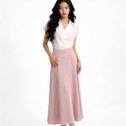 Amorette Fluid Satin Maxi Skirt