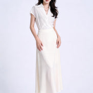 Amorette Fluid Satin Maxi Skirt