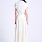 Amorette Fluid Satin Maxi Skirt