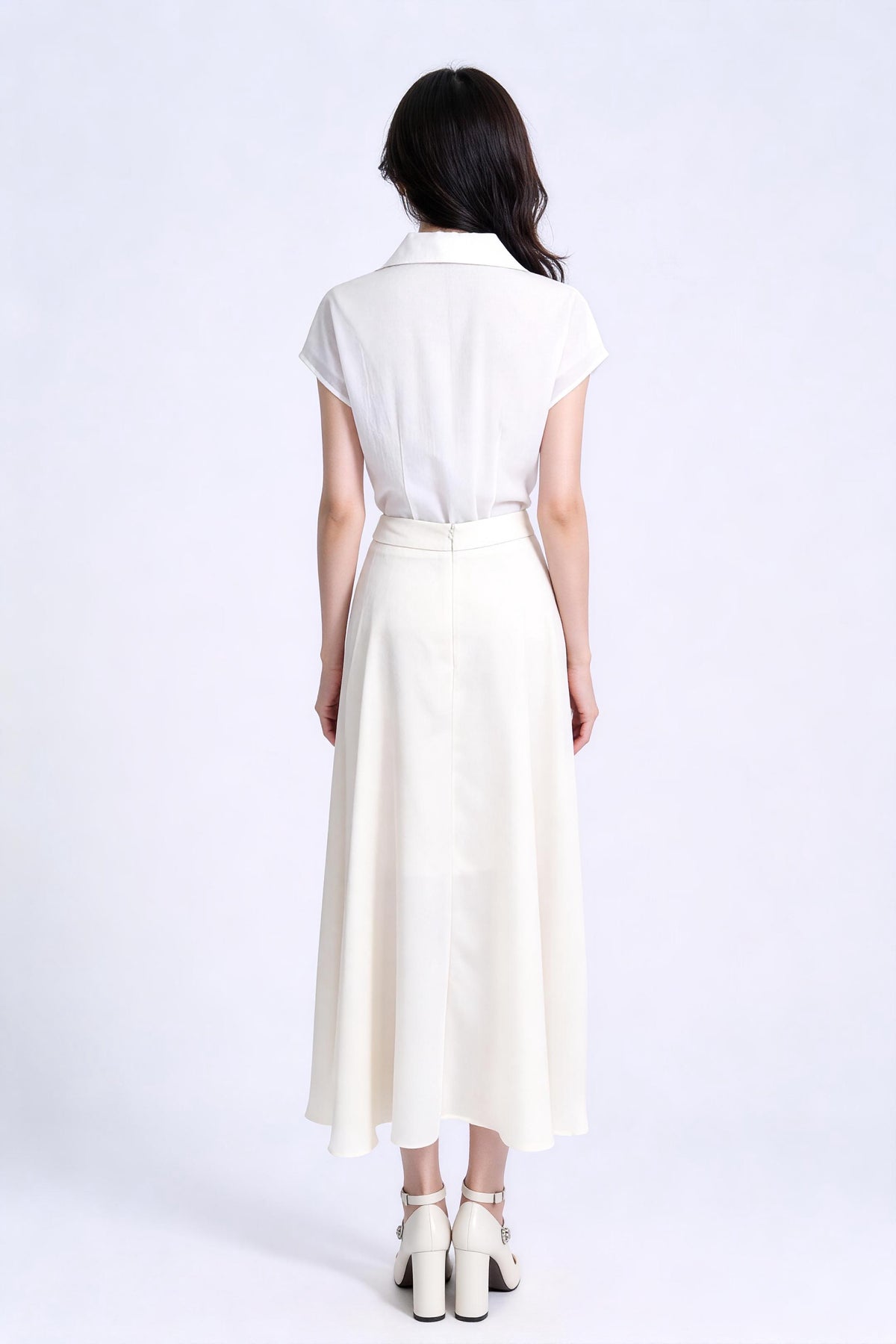 Amorette Fluid Satin Maxi Skirt