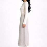 Yvaine Lace-Hem Column Skirt