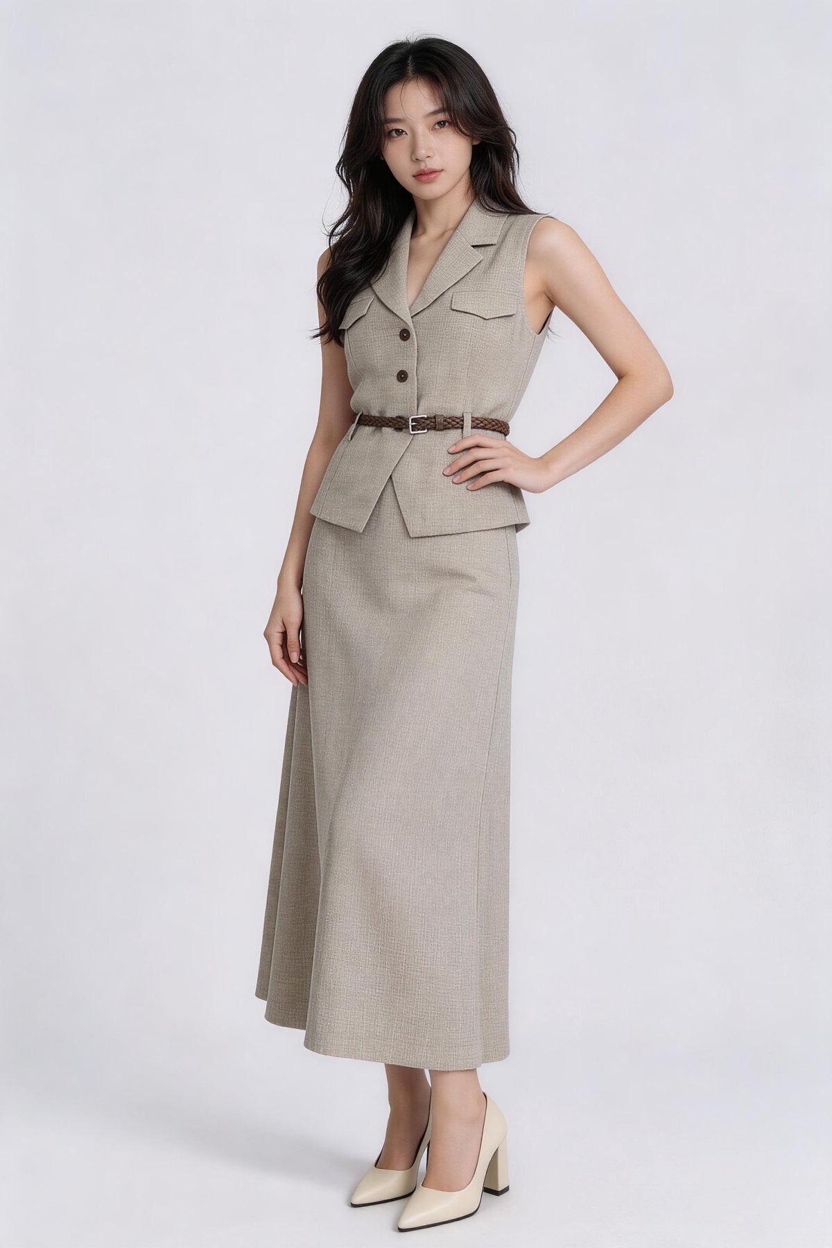 Thekla Belted Tailored Waistcoat