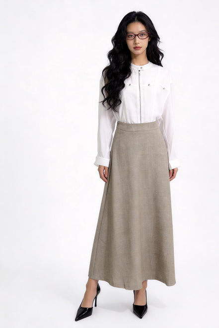 Vesna Flowing A-Line Maxi Skirt