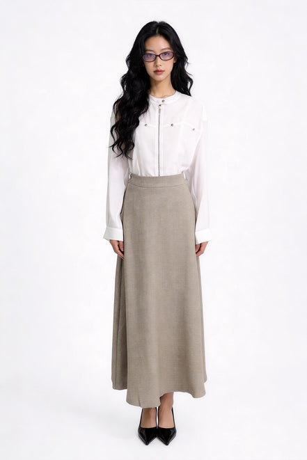 Vesna Flowing A-Line Maxi Skirt