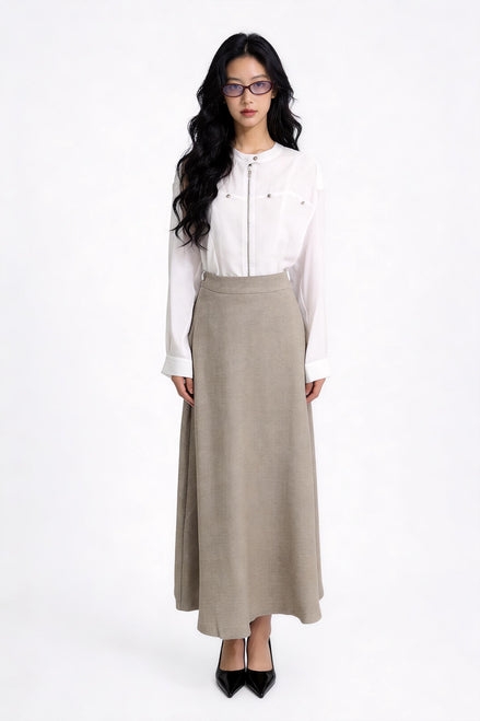 Vesna Flowing A-Line Maxi Skirt