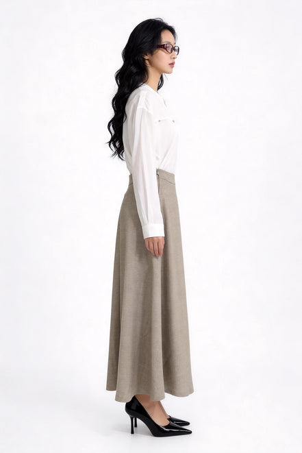 Vesna Flowing A-Line Maxi Skirt