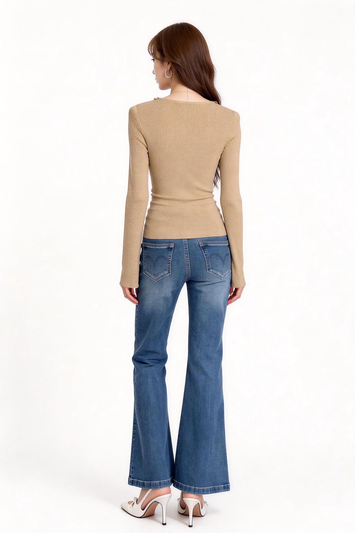 Belphoebe Floral-Embellished Ribbed Cardigan