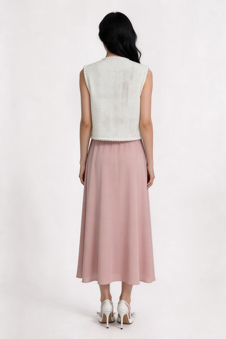 Peronella Multi-Pocket Tweed Vest