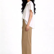 Bria Drape-Front Twist Blouse