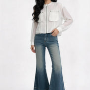 Paloma Satin Utility Zip-Up Jacket
