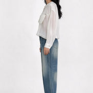 Paloma Satin Utility Zip-Up Jacket