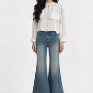Paloma Satin Utility Zip-Up Jacket