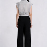 Bess Tie-Waist Sleeveless Shirt
