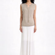 Ailsa Textured V-Neck Knit Top