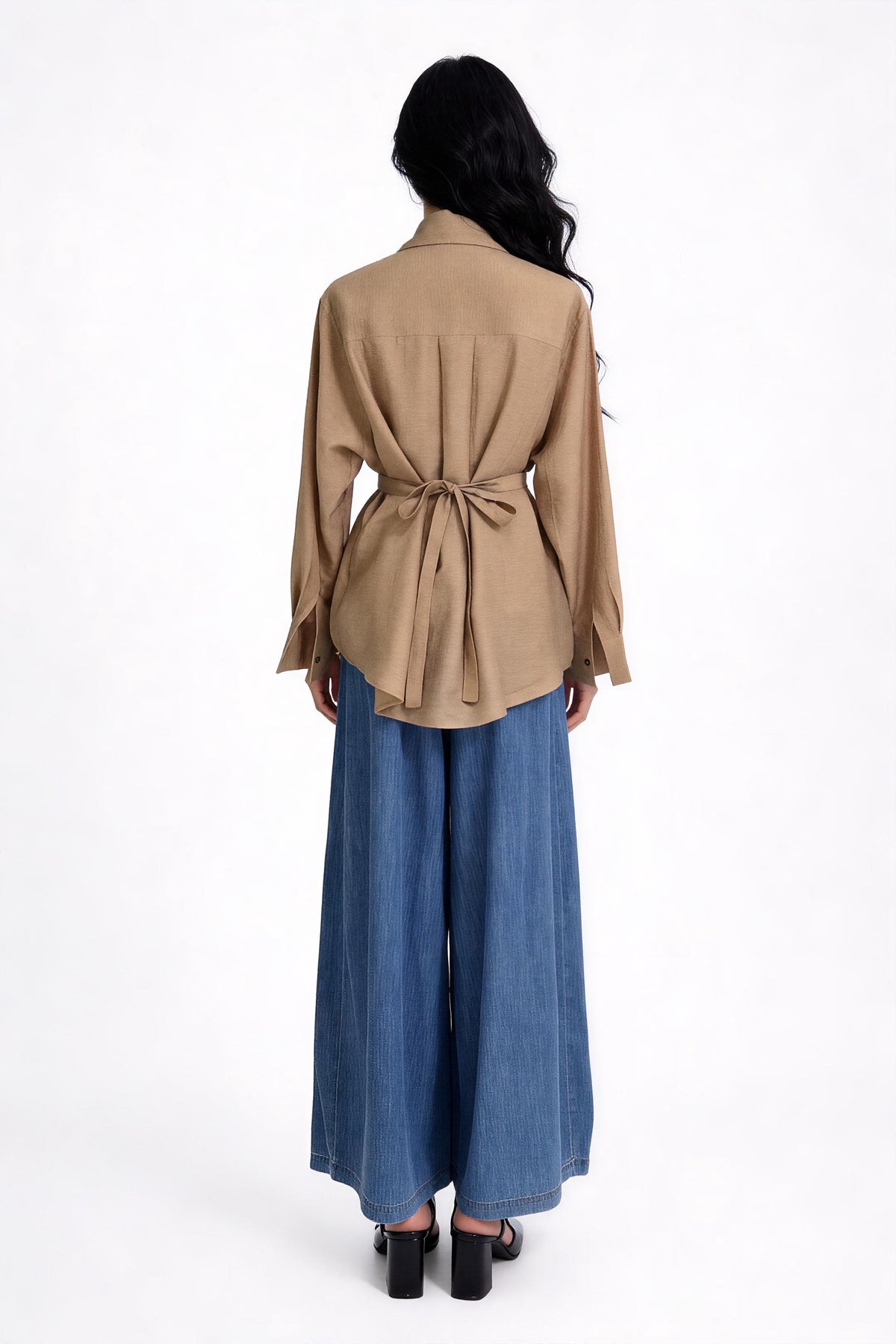 Mabli Tie-Waist Utility Shirt