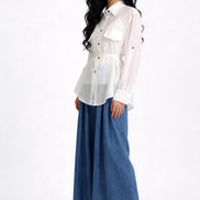 Mabli Tie-Waist Utility Shirt