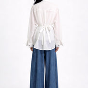 Mabli Tie-Waist Utility Shirt
