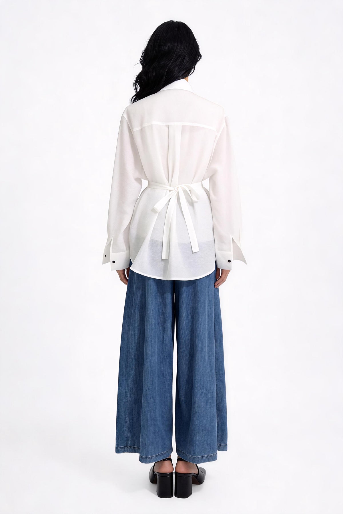 Mabli Tie-Waist Utility Shirt