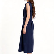 Madelief Belted Sleeveless Shirt Dress