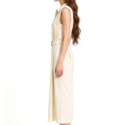 Madelief Belted Sleeveless Shirt Dress