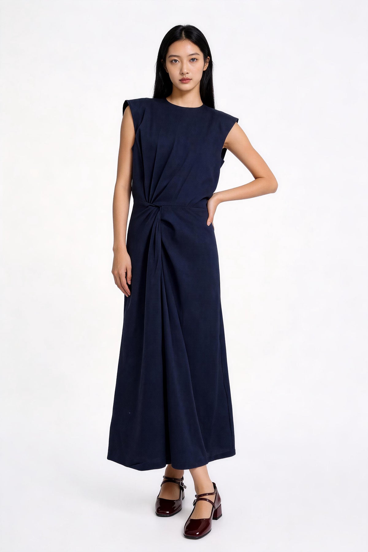 Zorina Twist-Waist Column Dress