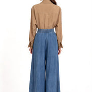 Iseult Pleated Wide-Leg Jeans
