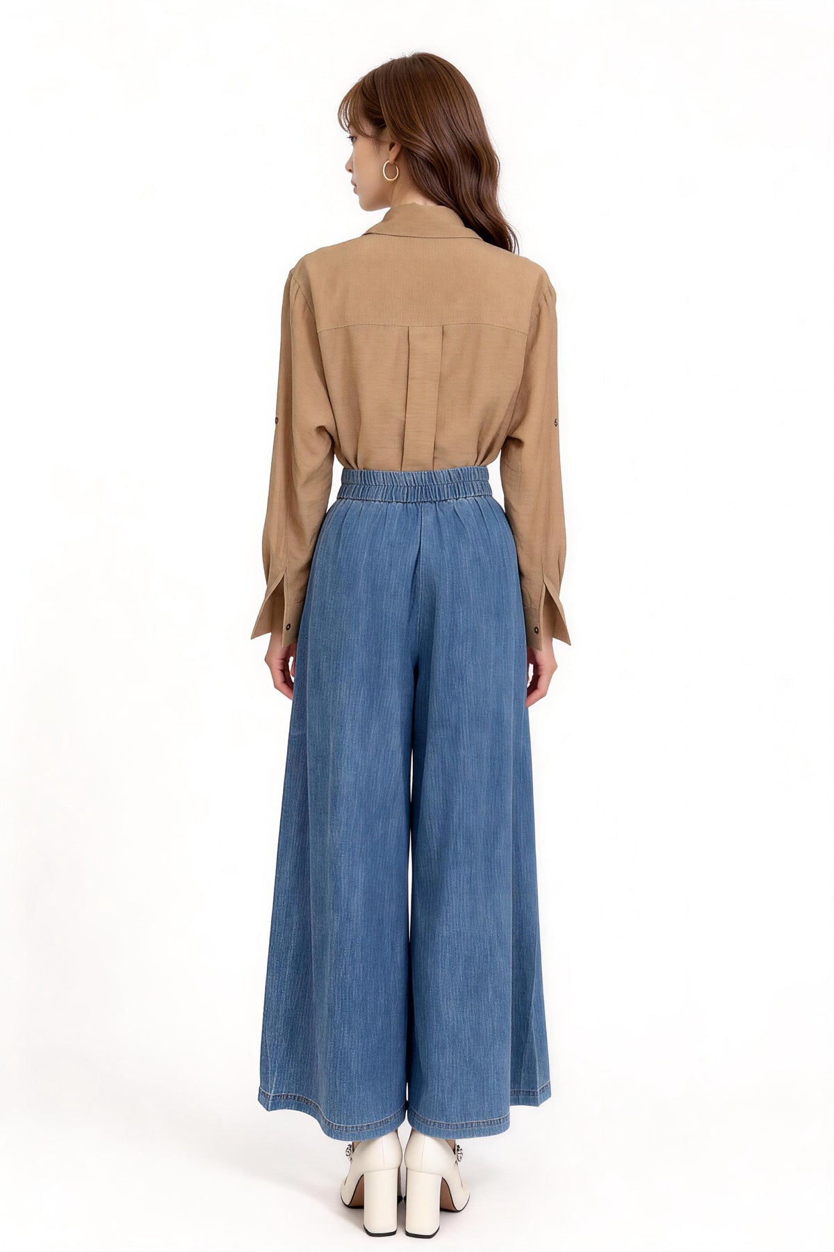 Iseult Pleated Wide-Leg Jeans