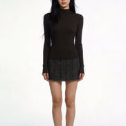 Kaelith Sequin Tweed Layered Knit Camisole Set