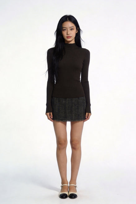 Kaelith Sequin Tweed Layered Knit Camisole Set