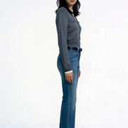 Kaylea Contrast-Trim Knit Cardigan
