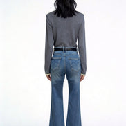 Kaylea Contrast-Trim Knit Cardigan