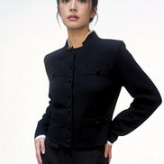 Kaylea Contrast-Trim Knit Cardigan