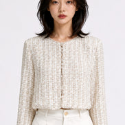 Kestrel Scalloped Cropped Tweed Jacket