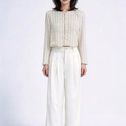 Kestrel Scalloped Cropped Tweed Jacket