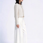 Kestrel Scalloped Cropped Tweed Jacket