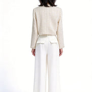 Kestrel Scalloped Cropped Tweed Jacket
