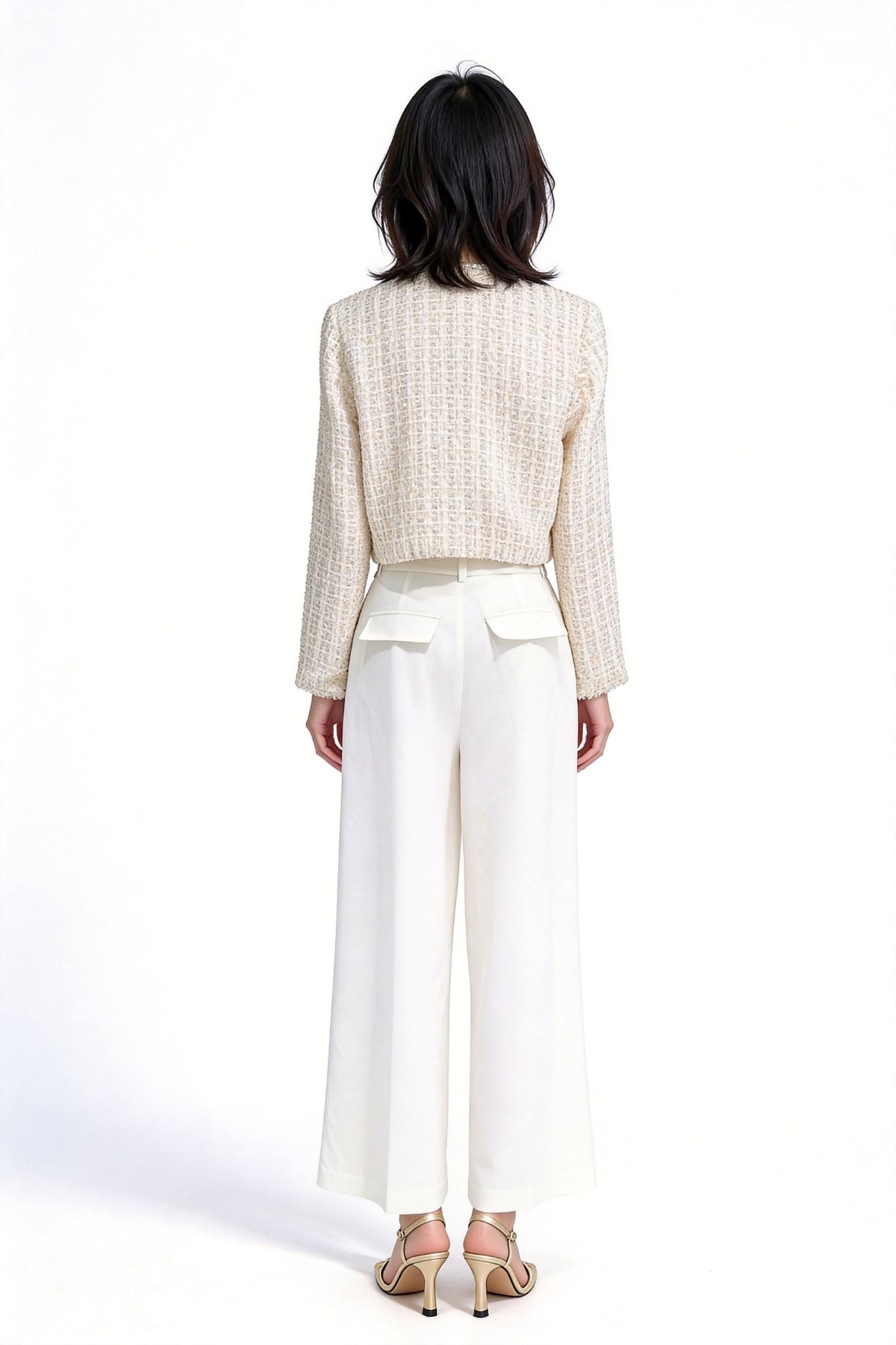 Kestrel Scalloped Cropped Tweed Jacket