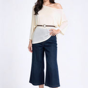 Lavinia Belted Asymmetric Mesh Top