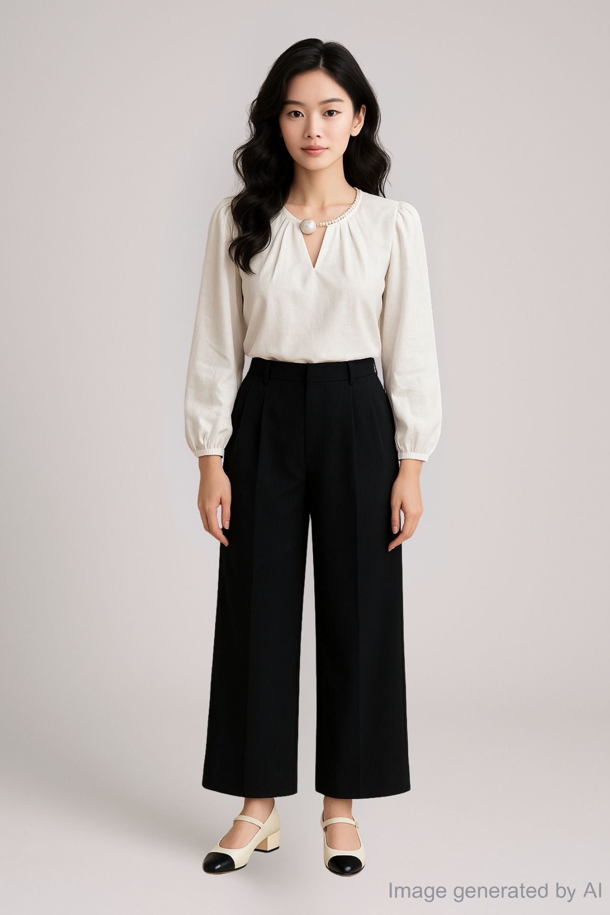 Leona Tailored Wide-Leg Trousers