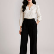 Leona Tailored Wide-Leg Trousers