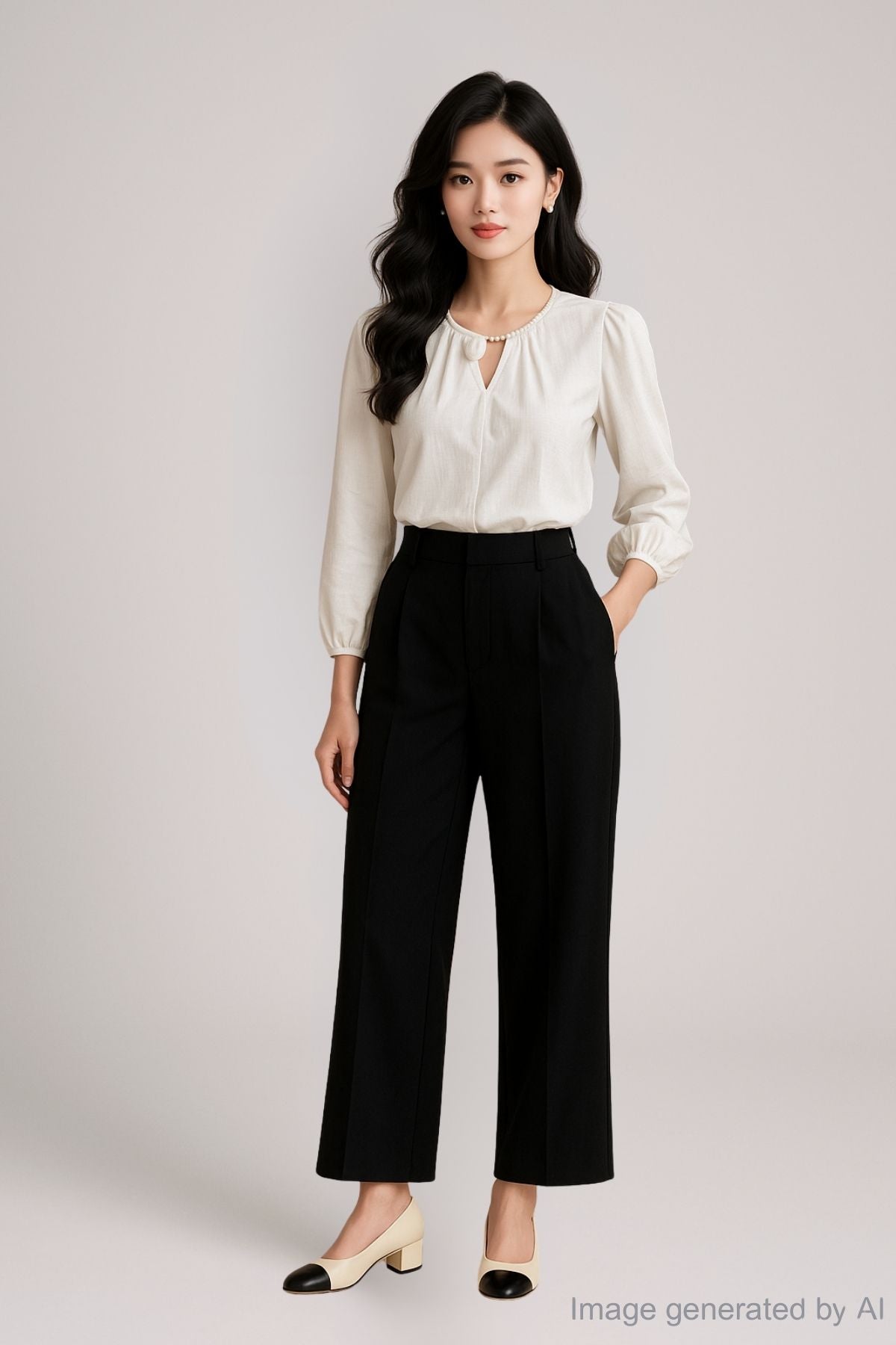 Leona Tailored Wide-Leg Trousers