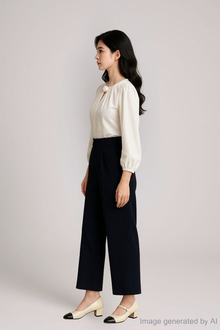 Leona Tailored Wide-Leg Trousers