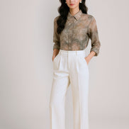 Leona Tailored Wide-Leg Trousers