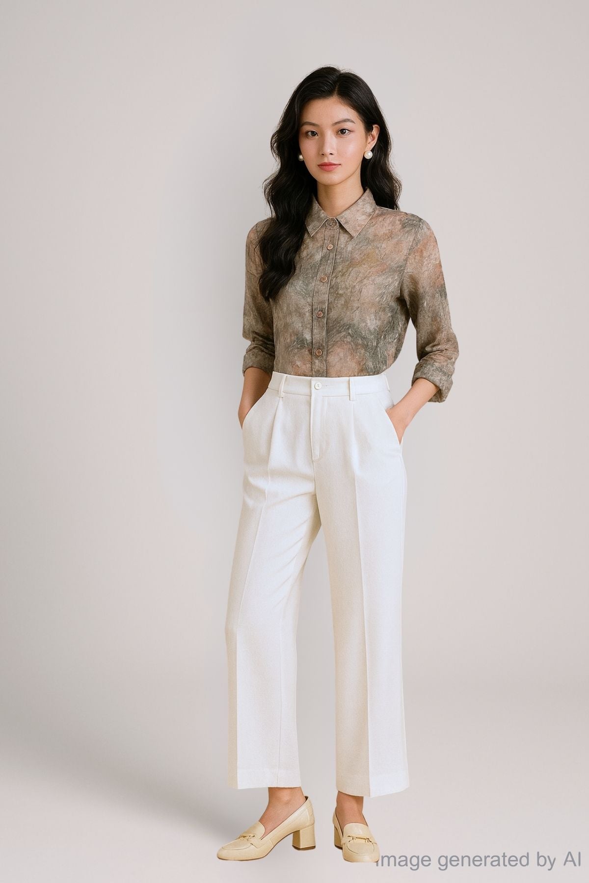 Leona Tailored Wide-Leg Trousers