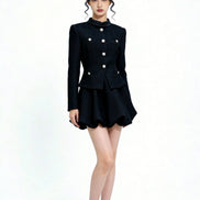 Levana Faux-Layered Tweed Mini Dress