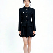 Levana Faux-Layered Tweed Mini Dress