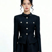 Levana Faux-Layered Tweed Mini Dress
